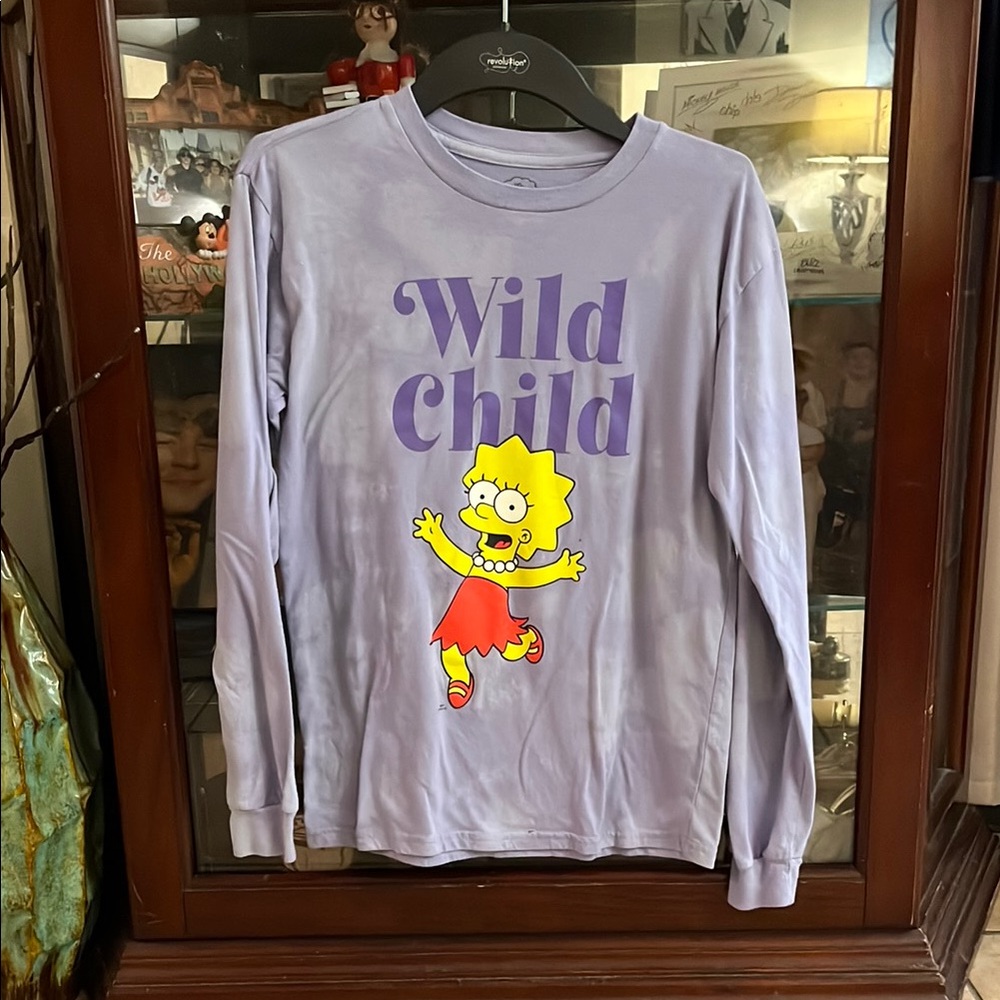 Purple Long Sleeve Tee with Wild Child Graphic